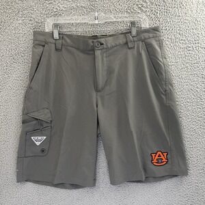 Columbia PFG Omni-Shield 10" Shorts Gray Auburn University Outdoor Men's 34